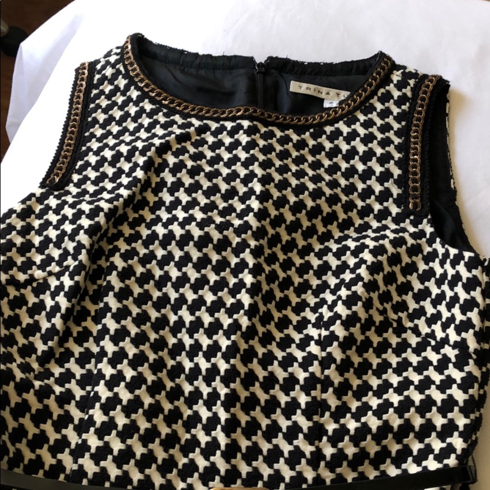 Black and cream plaid dress